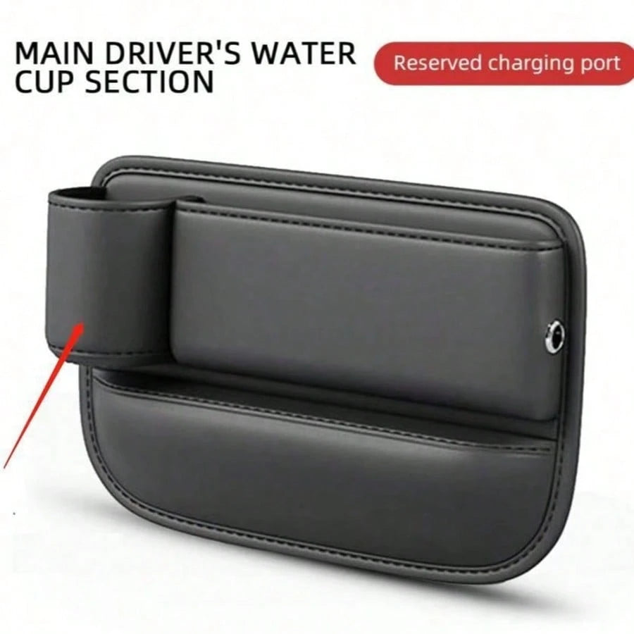 2pcs Car Seat Gap-Fitting Storage Box, Car Storage Box, Gap-Type Storage Box With Cup Holder (For Holding Beverages, For Holding Mobile Phones, Sunglasses And Keys)