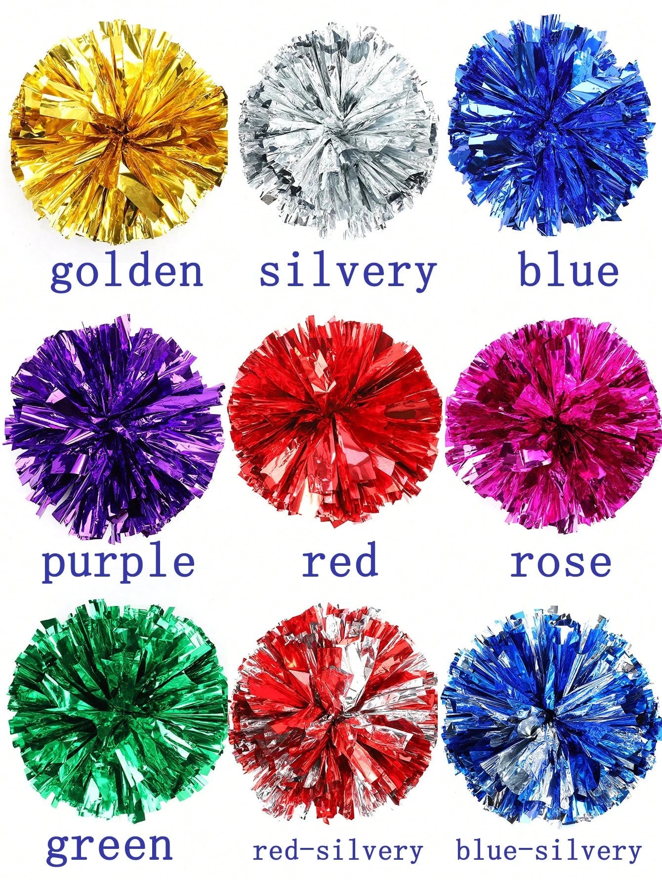 2pcs Cheerleading Pom Poms, Dance Pom Poms For Square Dance, School Sports Competitions, Rallying Exercises And Performances