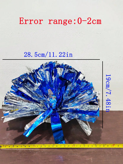 2pcs Cheerleading Pom Poms, Dance Pom Poms For Square Dance, School Sports Competitions, Rallying Exercises And Performances