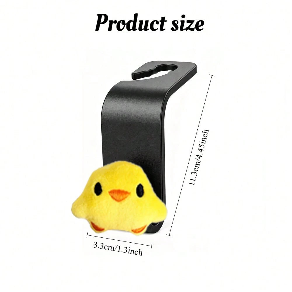 2pcs Cute Animal 3D Decorative Storage Hooks Car Seat Back Hanging Hooks Hidden Backrest Hooks Multi-Function Creative Small Hooks