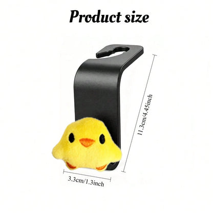 2pcs Cute Animal 3D Decorative Storage Hooks Car Seat Back Hanging Hooks Hidden Backrest Hooks Multi-Function Creative Small Hooks