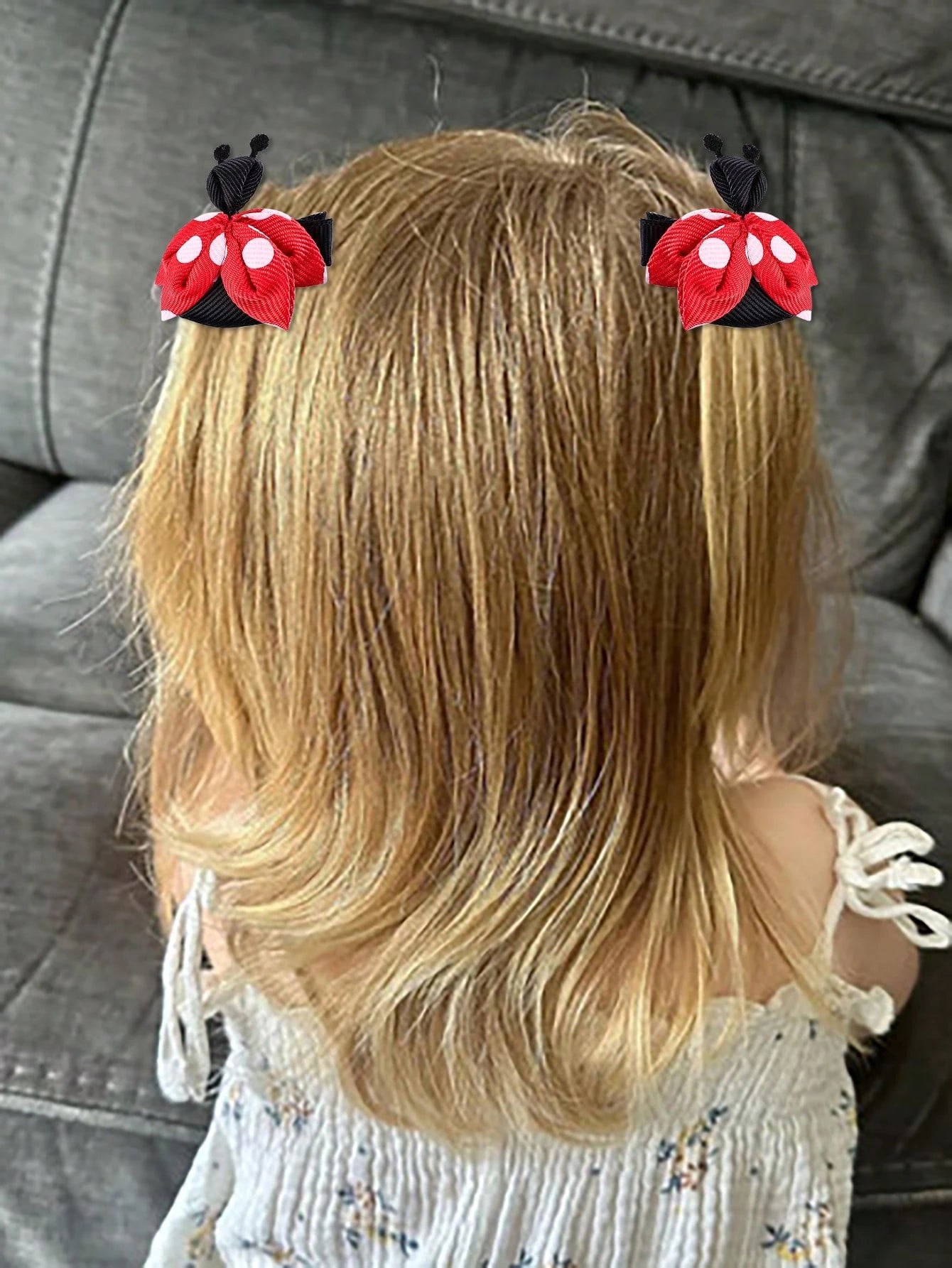 2pcs Cute Ladybug Hair Clips For Children Girls, No Trace Hairpin With Animal Shape, Hair Accessories For Kids And Toddlers