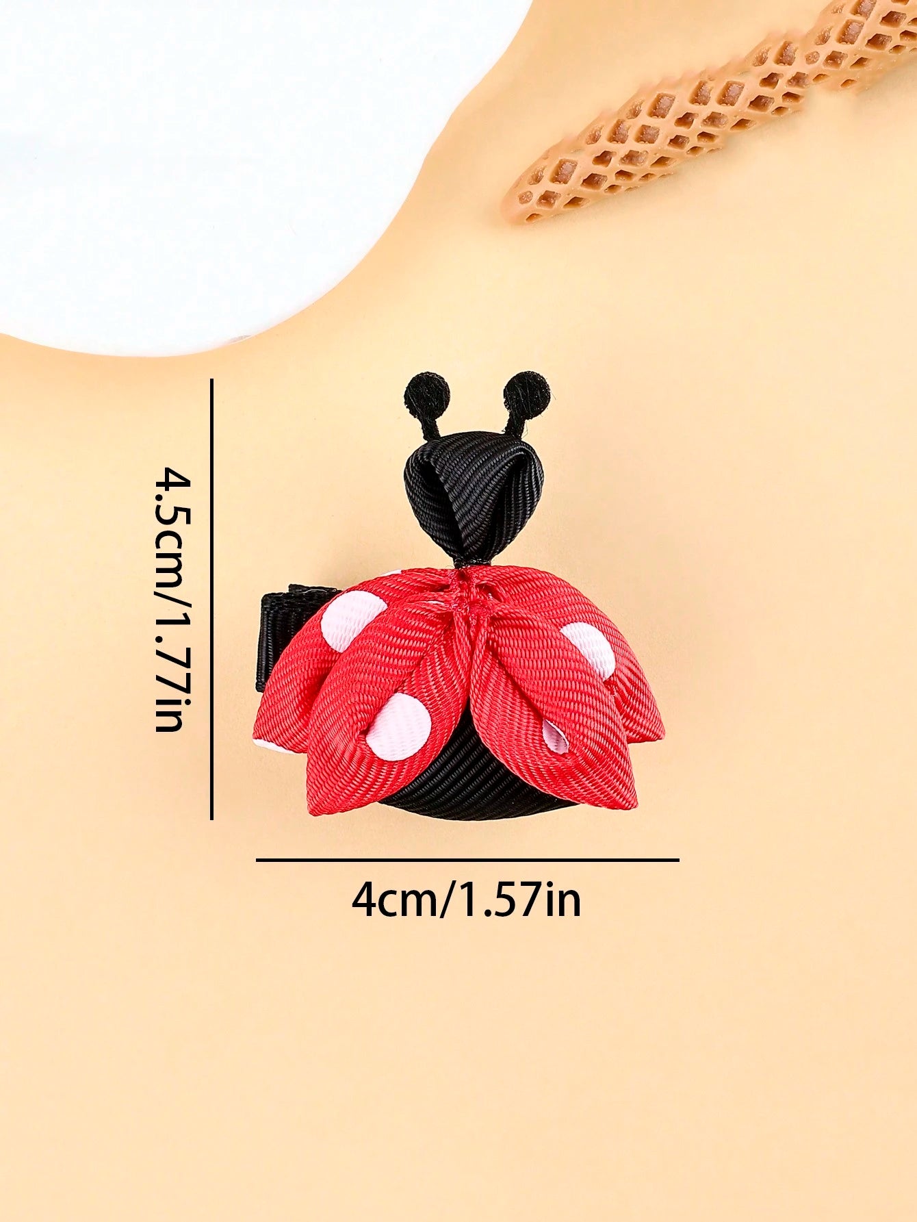 2pcs Cute Ladybug Hair Clips For Children Girls, No Trace Hairpin With Animal Shape, Hair Accessories For Kids And Toddlers