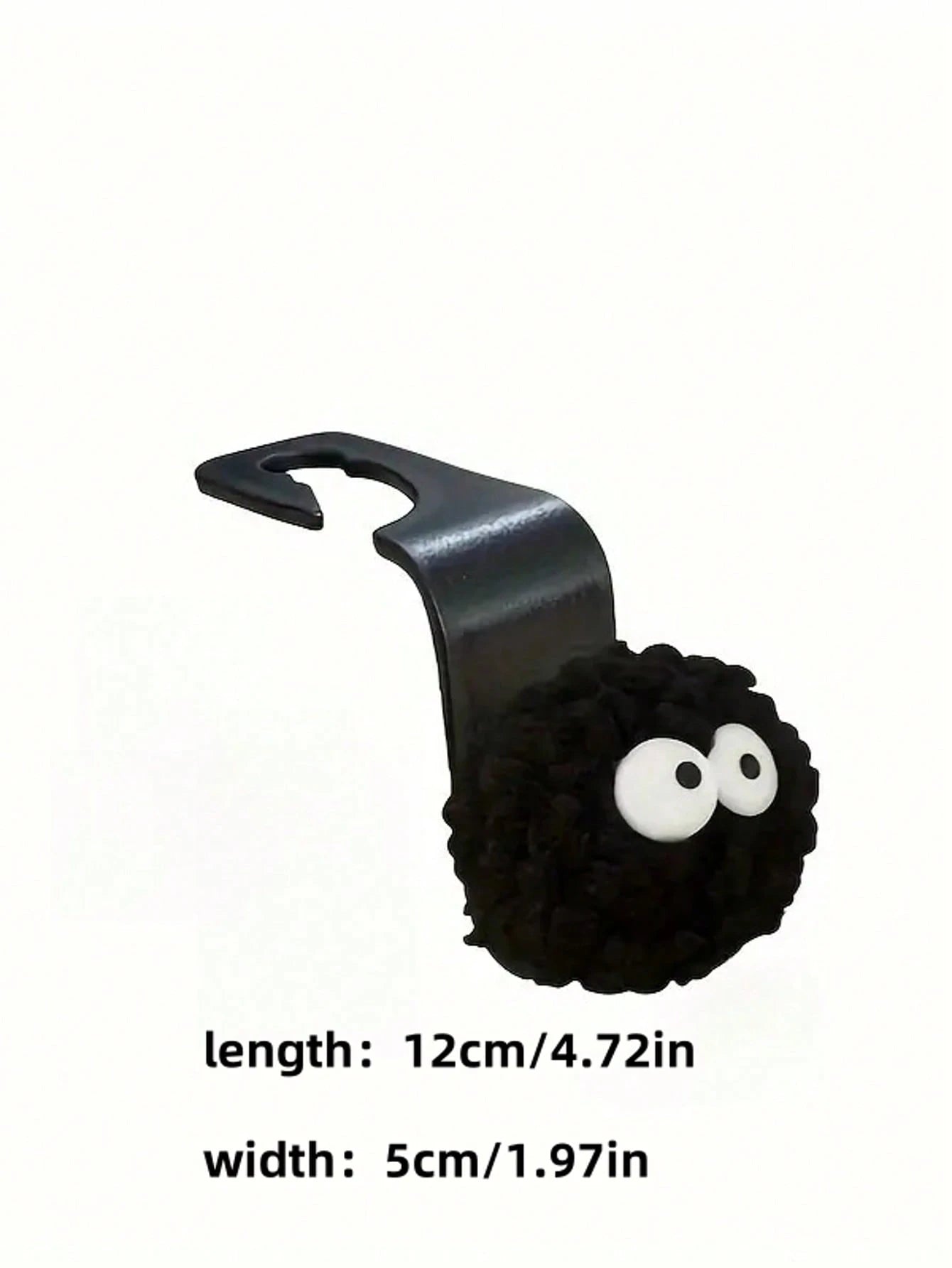 2pcs Cute Small Coal Ball Shape Car Seat Back Hook, Headrest Storage Box, Food Bag Holder, Car Decor Hanger