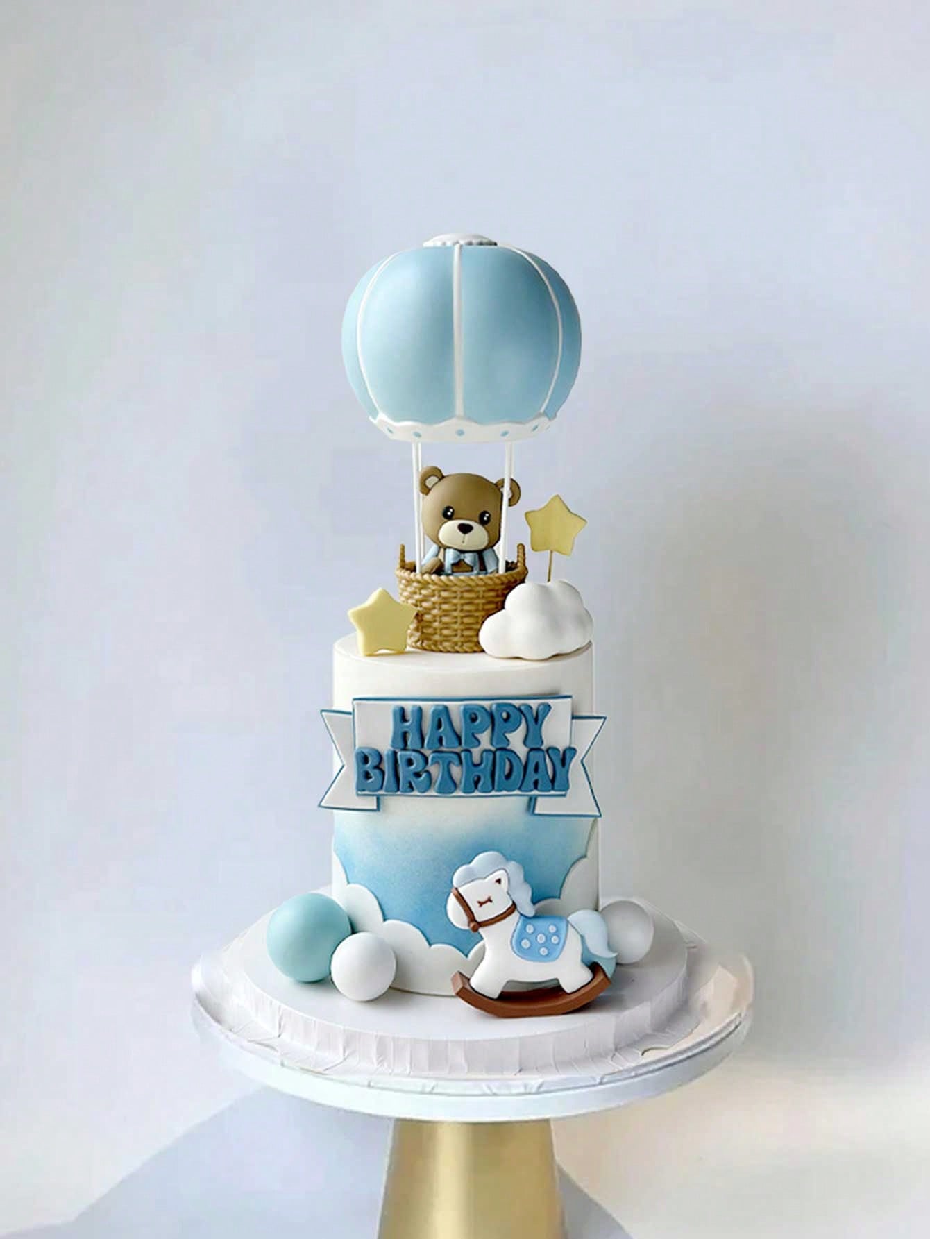 2pcs Cute Teddy Bear Cake Toppers, Baby Shower Cake Decorations, Soft Rubber Doll Decor, Teddy Bear Birthday Cake Decorations, Baby Shower Party Decorations, Gender Reveal Party Decor