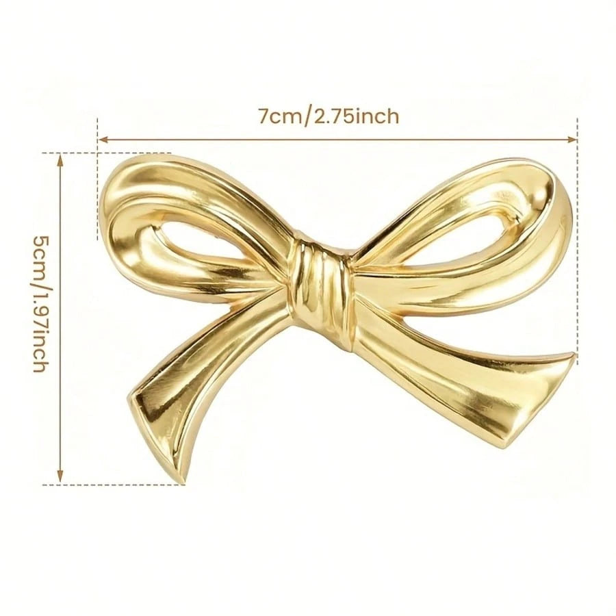 2pcs Elegant Bow Cabinet Handles, Decorative Drawer Pulls For Home Bar And Cabinet Design, Modern Interior Metal Decor, Modern Decorative Handles, Decorative Bow Design, Decorative Cabinet Handles