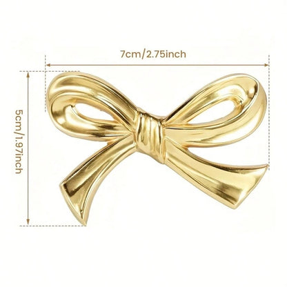 2pcs Elegant Bow Cabinet Handles, Decorative Drawer Pulls For Home Bar And Cabinet Design, Modern Interior Metal Decor, Modern Decorative Handles, Decorative Bow Design, Decorative Cabinet Handles