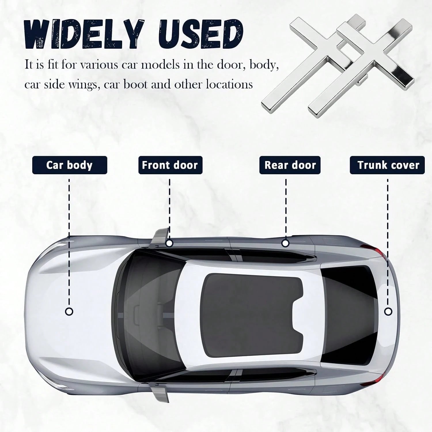 2PCS Individual Jesus Cross For Car Decal Emblem,3D Metal Christian Car Decals Badges For And Cars Decorations,Universal &Amp; Self-Adhesive Cross Cars Decal For Most Trucks,SUVs (Silver+Silver)