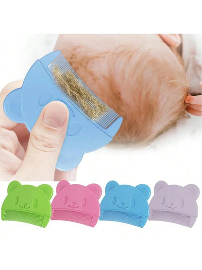 2pcs Infant Silicone Shampoo Brush And Comb Set To Remove Cradle Cap While Bathing