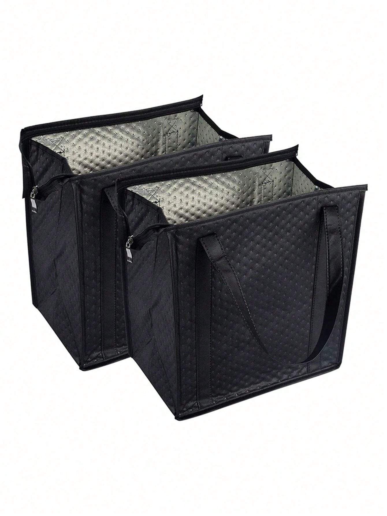 2pcs Insulated Grocery Bags, Thermal Tote Bags For Shopping, Picnic, Lunch, Food Delivery Back To School Lunch Box Lunch Bag Back To School Supplies Bento Box Lunch Bag Home Essentials Lunch Kit Coole