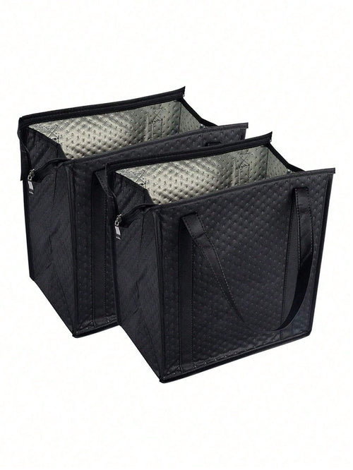 2pcs Insulated Grocery Bags, Thermal Tote Bags For Shopping, Picnic, Lunch, Food Delivery Back To School Lunch Box Lunch Bag Back To School Supplies Bento Box Lunch Bag Home Essentials Lunch Kit Coole
