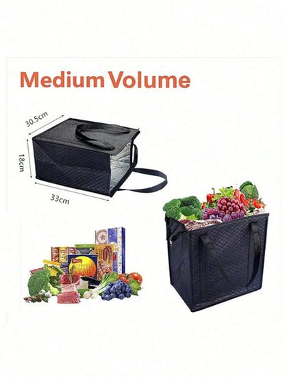 2pcs Insulated Grocery Bags, Thermal Tote Bags For Shopping, Picnic, Lunch, Food Delivery Back To School Lunch Box Lunch Bag Back To School Supplies Bento Box Lunch Bag Home Essentials Lunch Kit Coole