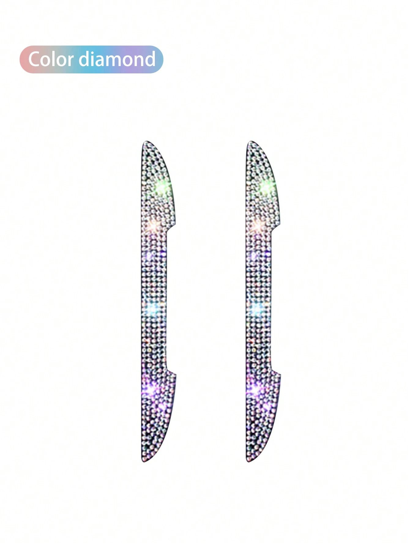 2pcs Multi-Color Car Rearview Mirror Anti-Collision Strips, Creative Decorative Rear View Mirror Scratch Protection Bumper Stickers, Unisex