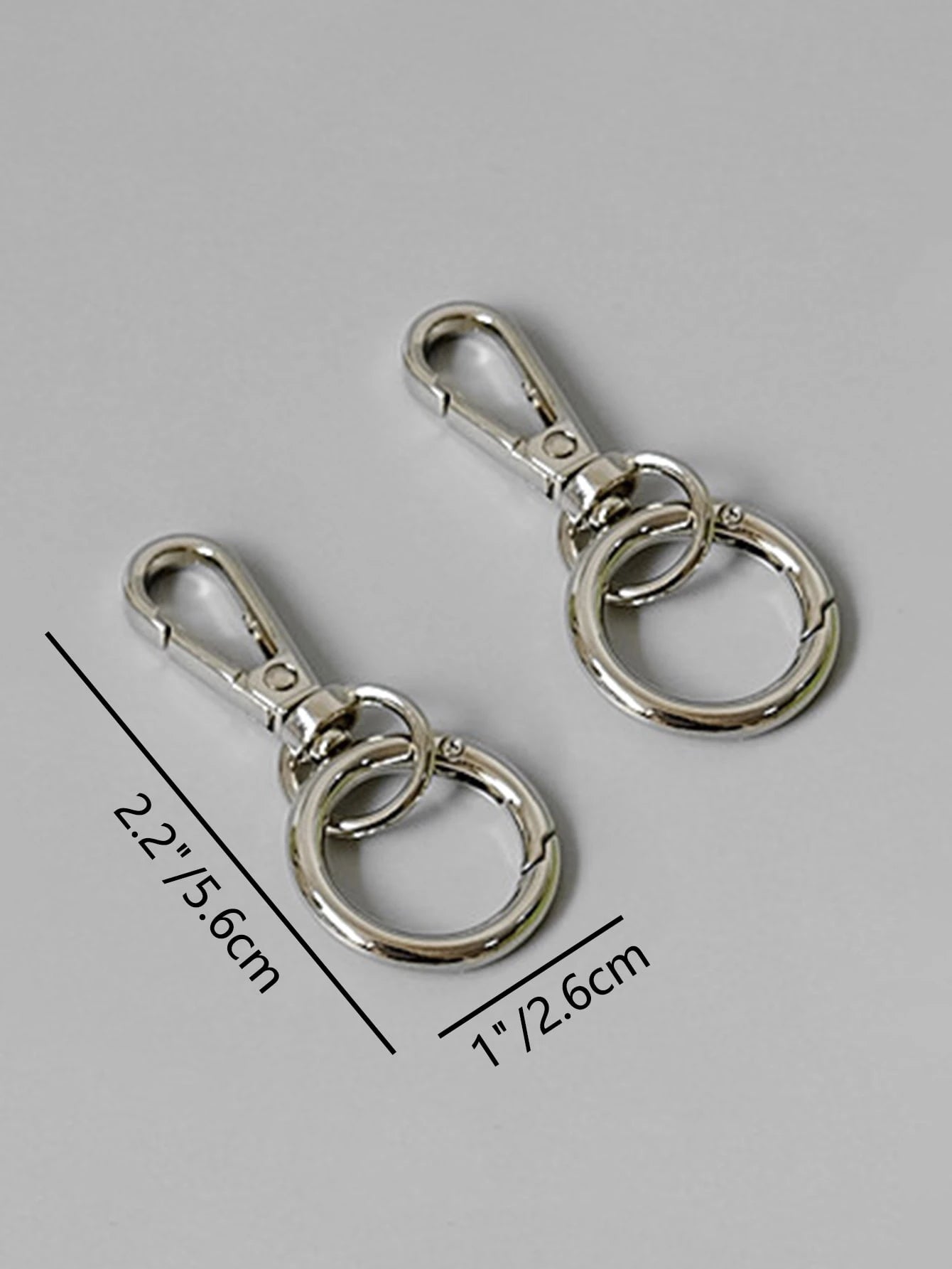 2pcs New Fashion Women's Bag Decorative Metallic Plating Parts Luxurious Handmade Circle Shaped Keychain Hook Buckle School Supplies Teacher Gifts Back To School Teacher Accessories Carabiner Clip