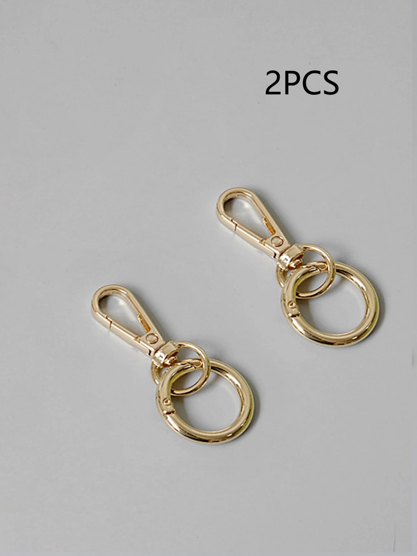 2pcs New Fashion Women's Bag Decorative Metallic Plating Parts Luxurious Handmade Circle Shaped Keychain Hook Buckle School Supplies Teacher Gifts Back To School Teacher Accessories Carabiner Clip