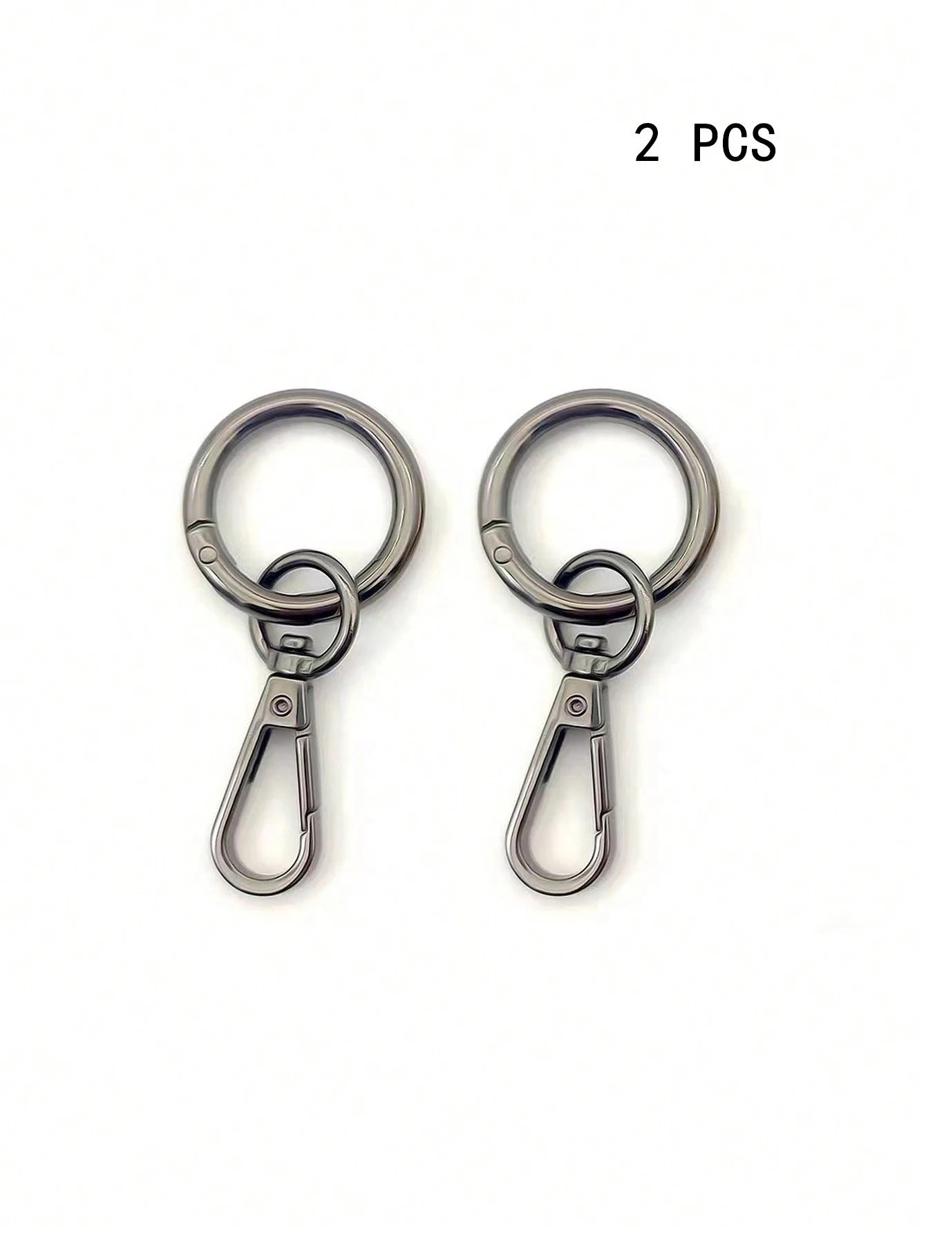 2pcs New Fashion Women's Bag Decorative Metallic Plating Parts Luxurious Handmade Circle Shaped Keychain Hook Buckle School Supplies Teacher Gifts Back To School Teacher Accessories Carabiner Clip