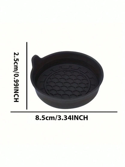 2pcs Premium Central Control Pad- Anti Slip, Dustproof, High-Quality Rubber, Red And Black Matching Design- Perfect For Protecting Your Car Interior