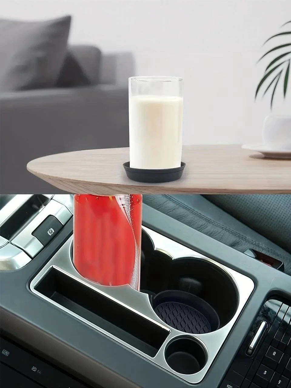 2pcs Premium Central Control Pad- Anti Slip, Dustproof, High-Quality Rubber, Red And Black Matching Design- Perfect For Protecting Your Car Interior