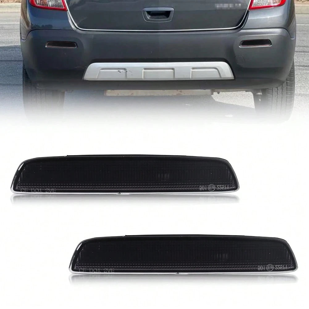 2PCS Red Lens Rear Bumper Reflector Lights Tail Light Rear Light Brake Lights Backup Lights Reverse Light Cover Shells For 2013-2016 Chevy Trax/ 2010-2015 GMC Terrain/ 2013-2015 Denali