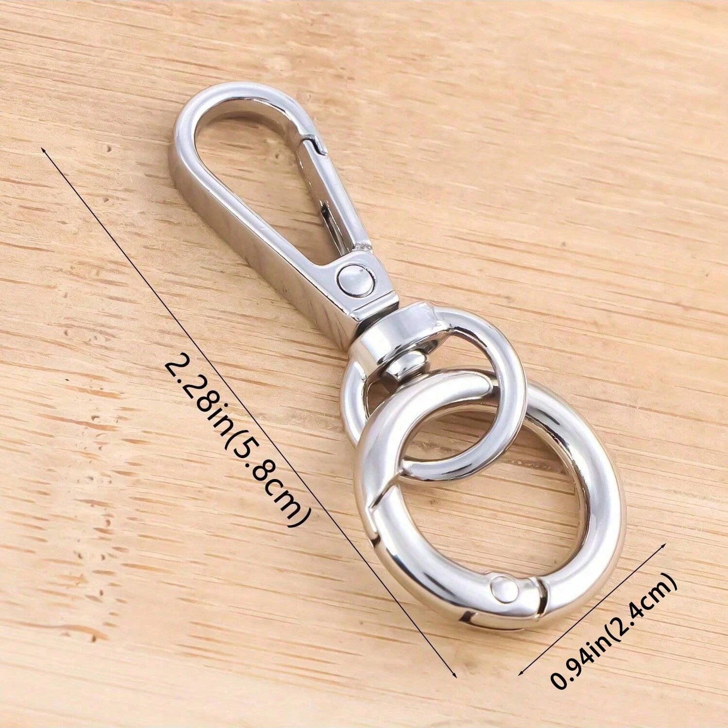2pcs Rotating Clasp, Double-Ended Rotating Spring Hooks Metal Rotating Clasp Lanyard Spring Hooks With Spring O-Ring Lobster Clasp, Suitable For Keys, Bags, Wallets, Lanyards, Jewelry DIY Crafts