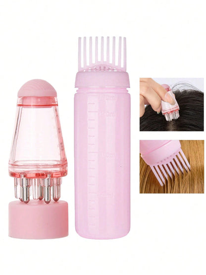 2pcs Set: Applicator Brush And Spray Bottle (180ml), Convenient And Quick Application, Precise And Effective Scalp Massage, Specially For Minoxidil Hair Growth Serum, Root Applicator Brush For Minoxid