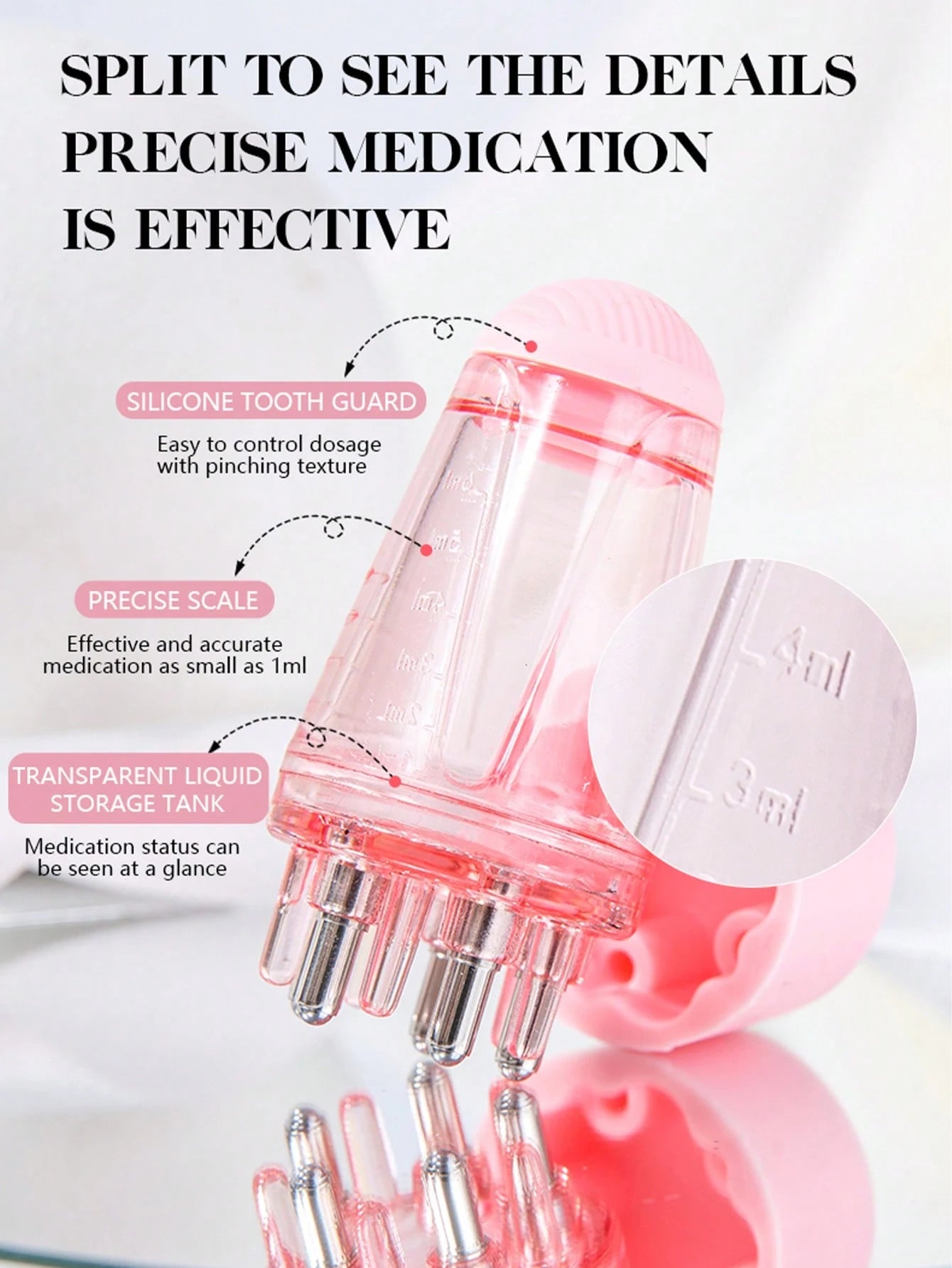 2pcs Set: Applicator Brush And Spray Bottle (180ml), Convenient And Quick Application, Precise And Effective Scalp Massage, Specially For Minoxidil Hair Growth Serum, Root Applicator Brush For Minoxid
