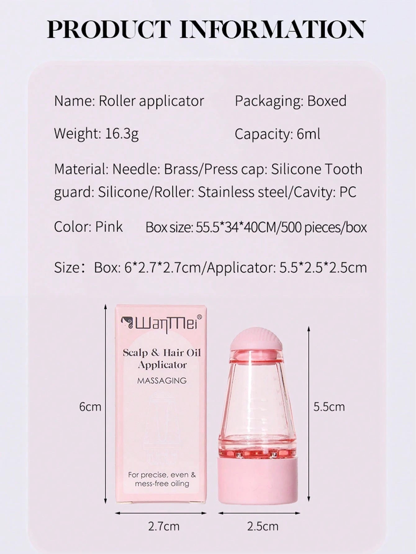 2pcs Set: Applicator Brush And Spray Bottle (180ml), Convenient And Quick Application, Precise And Effective Scalp Massage, Specially For Minoxidil Hair Growth Serum, Root Applicator Brush For Minoxid
