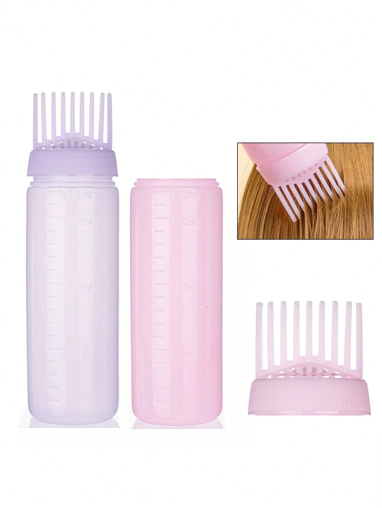 2pcs Set: Applicator Brush And Spray Bottle (180ml), Convenient And Quick Application, Precise And Effective Scalp Massage, Specially For Minoxidil Hair Growth Serum, Root Applicator Brush For Minoxid