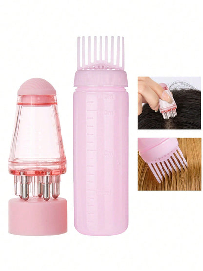 2pcs Set: Applicator Brush And Spray Bottle (180ml), Convenient And Quick Application, Precise And Effective Scalp Massage, Specially For Minoxidil Hair Growth Serum, Root Applicator Brush For Minoxid