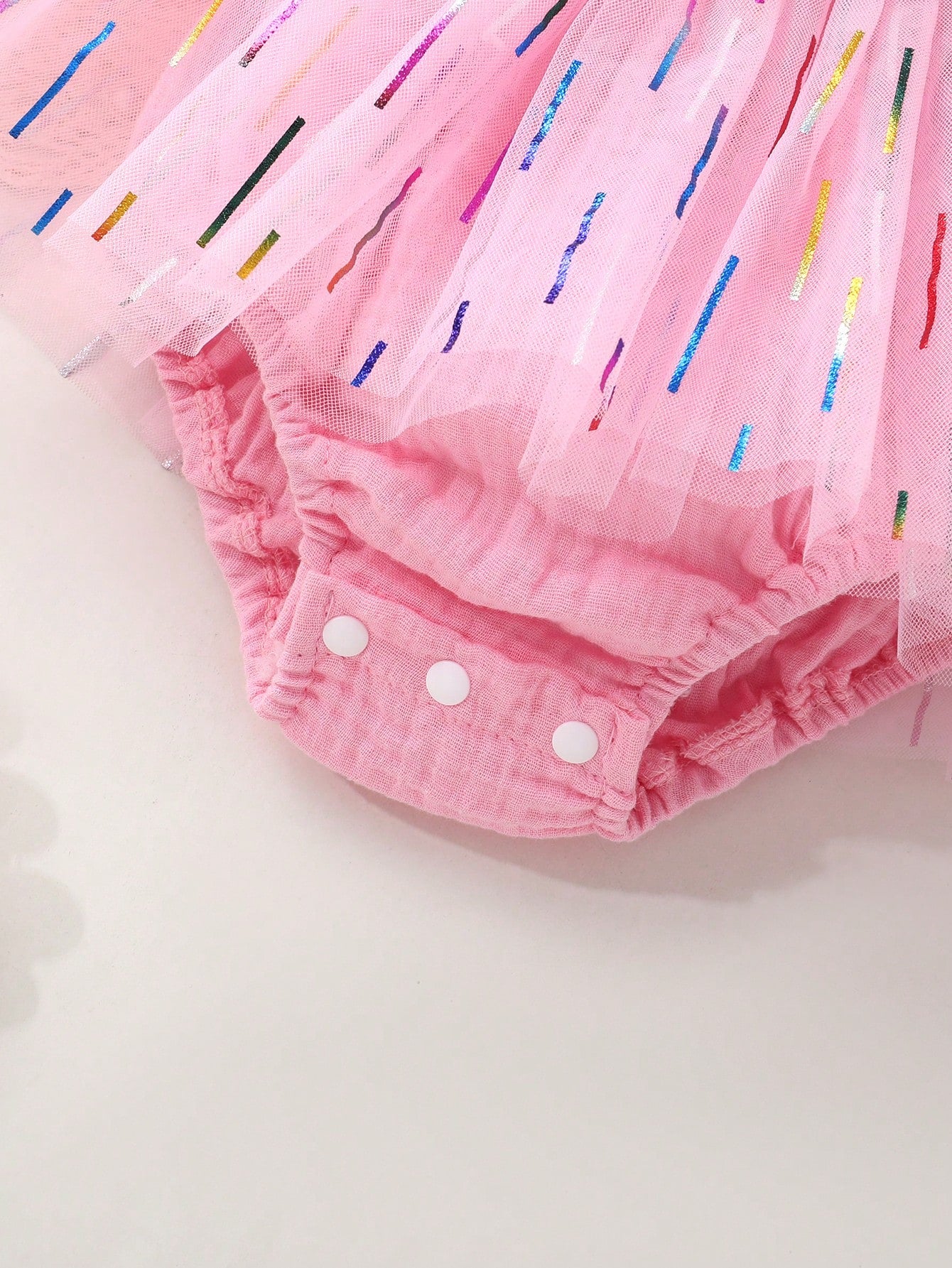 2pcs/Set, Baby Girl, Soft & Comfortable, Elegant & Cute, Letter Embroidery Bow Strap Tank Top Gradient Stripe Print Mesh Dress Romper And Headband, Baby Girl Clothing, Baby Girl Dress, Newborn Birthda