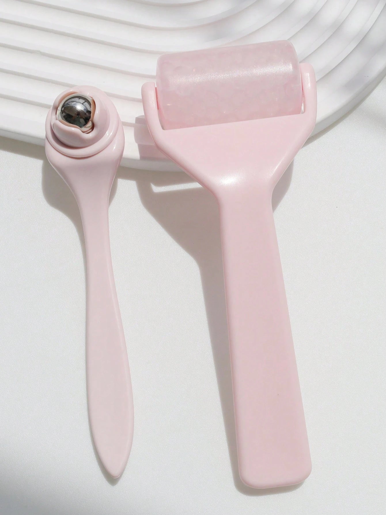 2pcs/Set Ice Roller Facial Massager, Stainless Steel Ball Facial & Eye Massager, Face Lifting Massage Kit,Beauty,Skin Care Products,Spa,Self Care,Skin Care Tools,Face Care,Esthetician Supplies,Massage