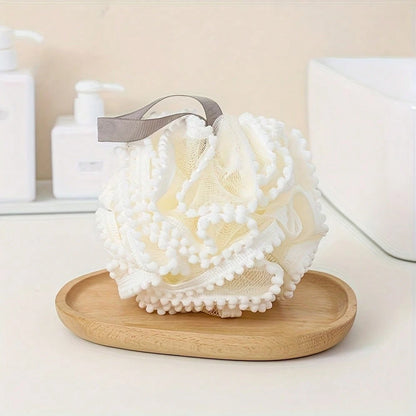 2pcs/Set PE Exfoliating Bath Sponge Set- Gentle, Unisex, Durable, Unscented, Enhances Cleaning Experience, Suitable For All Seasons Gift!