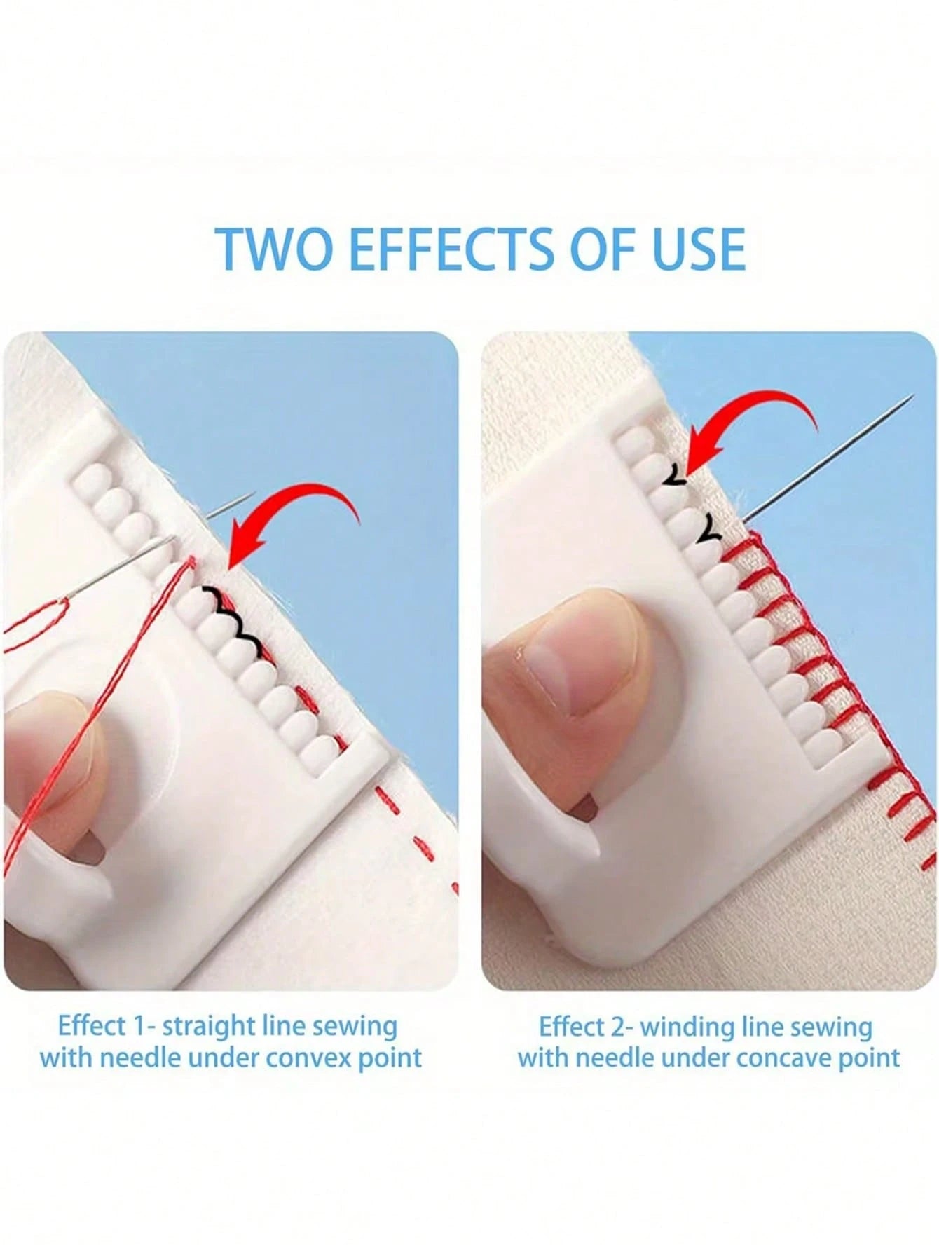 2pcs Sewing Guide Template Set- 3mm Interval Precise Sewing Tool Suitable For Fabric, Embroidery And Leather Crafts