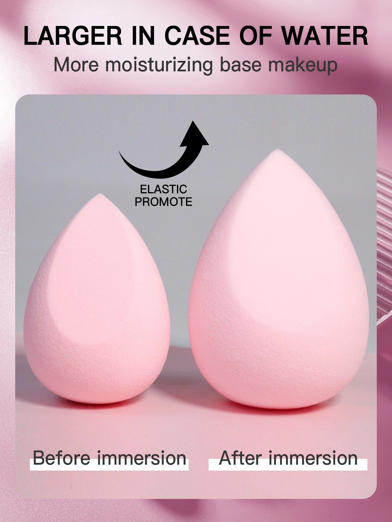 2PCS Soft Elastic Face Makeup Sponges Multifunctional Cosmetic Sponges For Concealer Cream Liquid Foundation And Loose Powder Application Portable Daily Bedroom Vanity Travel Practical Affordable Make