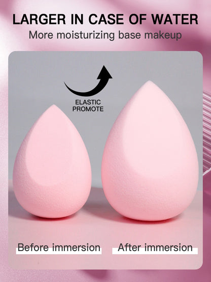 2PCS Soft Elastic Face Makeup Sponges Multifunctional Cosmetic Sponges For Concealer Cream Liquid Foundation And Loose Powder Application Portable Daily Bedroom Vanity Travel Practical Affordable Make