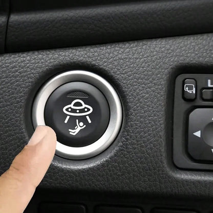 2pcs Universal UFO Blank Button Stickers- Fun Decorative Stickers For Any Vehicle