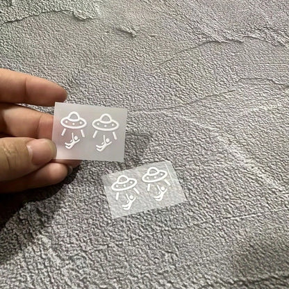 2pcs Universal UFO Blank Button Stickers- Fun Decorative Stickers For Any Vehicle