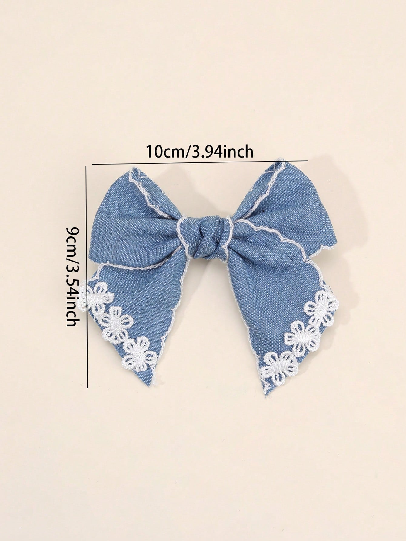 2pcs Vintage Blue Bow Hair Clips, Elegant French Ribbon Hair Accessories For Girls, Baby Hair Clips
