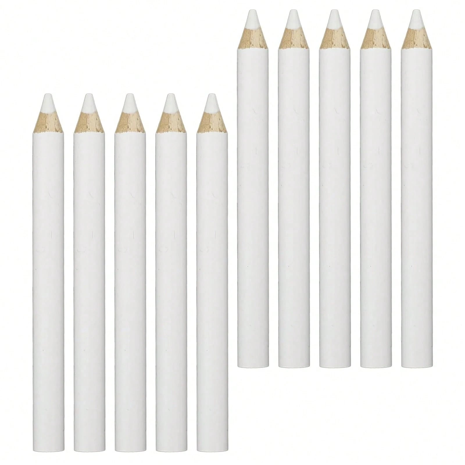 3/5/10Pcs White Fabric Marking Pencil, No Smudge & Easy Erase Tailor Chalk Pencil, DIY Sewing Weaving Cloth Leather Marking Tool Sewing Accessories