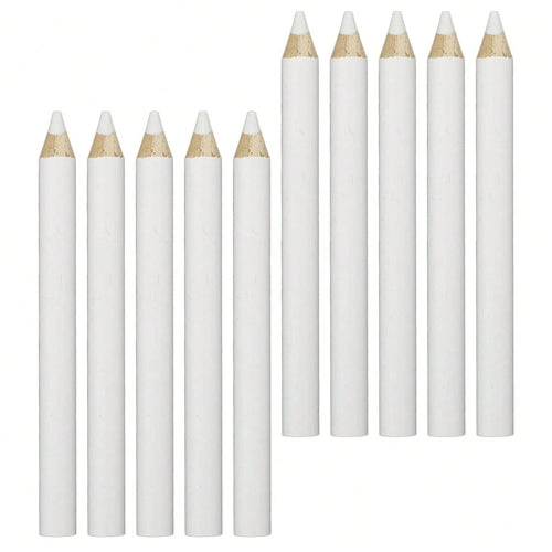 3/5/10Pcs White Fabric Marking Pencil, No Smudge & Easy Erase Tailor Chalk Pencil, DIY Sewing Weaving Cloth Leather Marking Tool Sewing Accessories