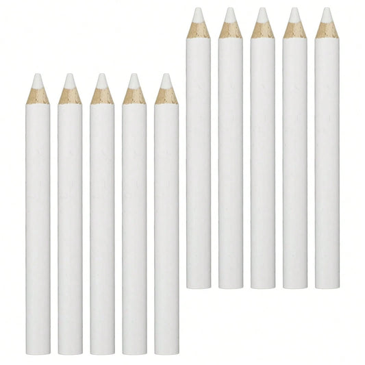 3/5/10Pcs White Fabric Marking Pencil, No Smudge & Easy Erase Tailor Chalk Pencil, DIY Sewing Weaving Cloth Leather Marking Tool Sewing Accessories
