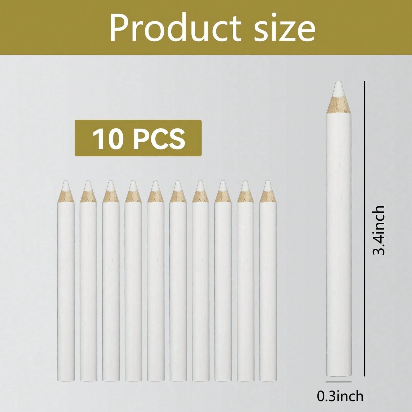 3/5/10Pcs White Fabric Marking Pencil, No Smudge & Easy Erase Tailor Chalk Pencil, DIY Sewing Weaving Cloth Leather Marking Tool Sewing Accessories