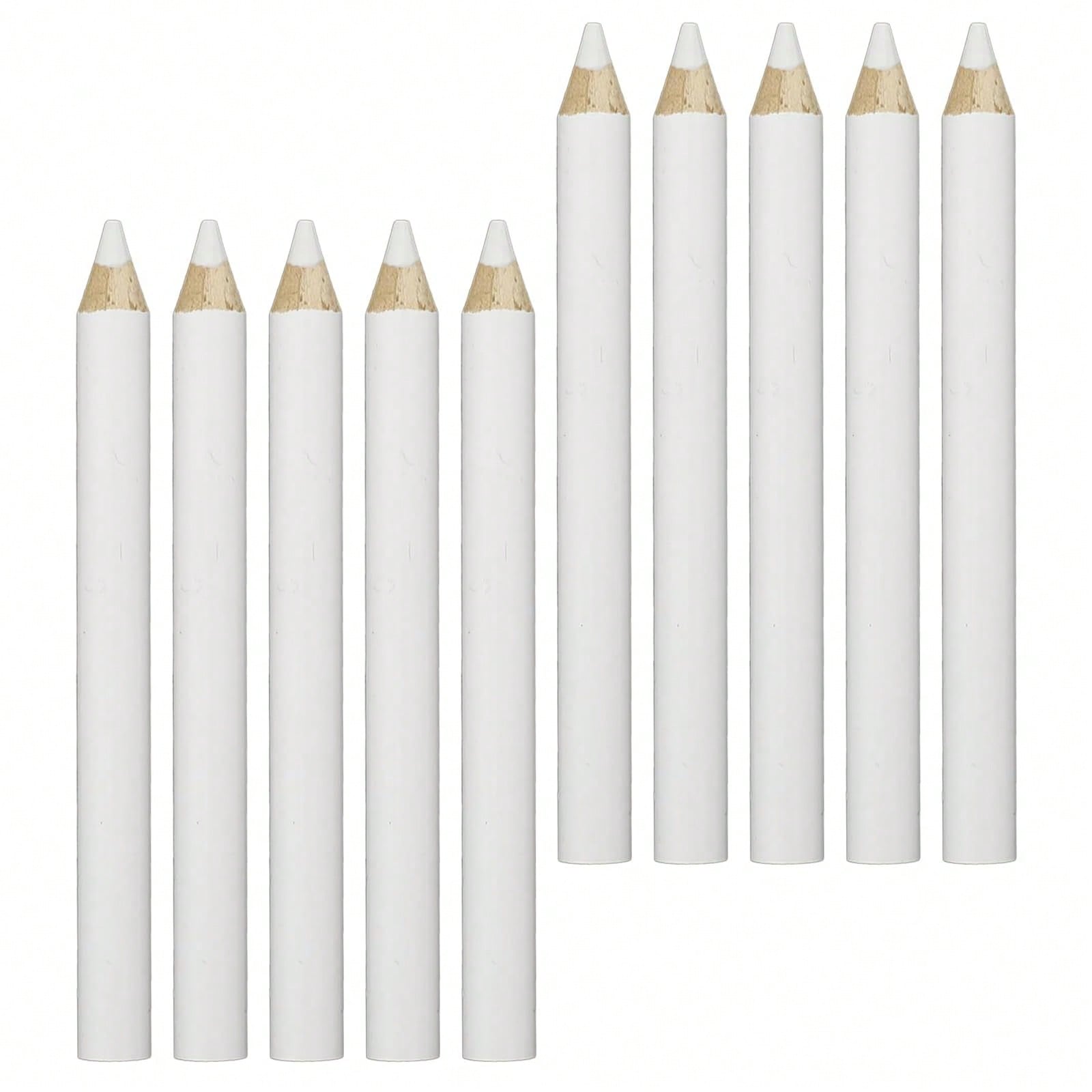 3/5/10Pcs White Fabric Marking Pencil, No Smudge & Easy Erase Tailor Chalk Pencil, DIY Sewing Weaving Cloth Leather Marking Tool Sewing Accessories