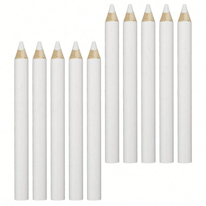 3/5/10Pcs White Fabric Marking Pencil, No Smudge & Easy Erase Tailor Chalk Pencil, DIY Sewing Weaving Cloth Leather Marking Tool Sewing Accessories