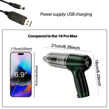 3-In-1 Car Vacuum Cleaner, Powerful Suction, Portable Compact Handheld Wireless Vacuum, Suitable For Wet And Dry Cleaning