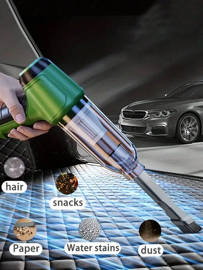 3-In-1 Car Vacuum Cleaner, Powerful Suction, Portable Compact Handheld Wireless Vacuum, Suitable For Wet And Dry Cleaning