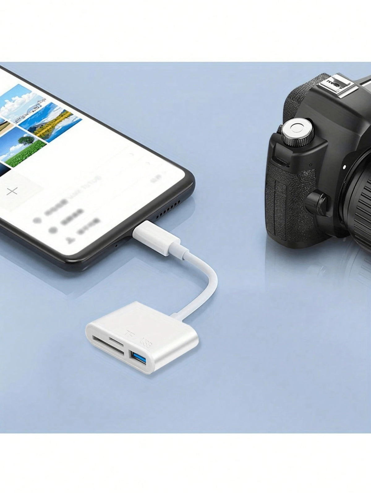 3-In-1 USB-C Card Reader- Fast Transfer & Plug & Play, Compatible With IPad Pro, Air/Pro, Chromebook, XPS, Galaxy S10/S9 And More Devices