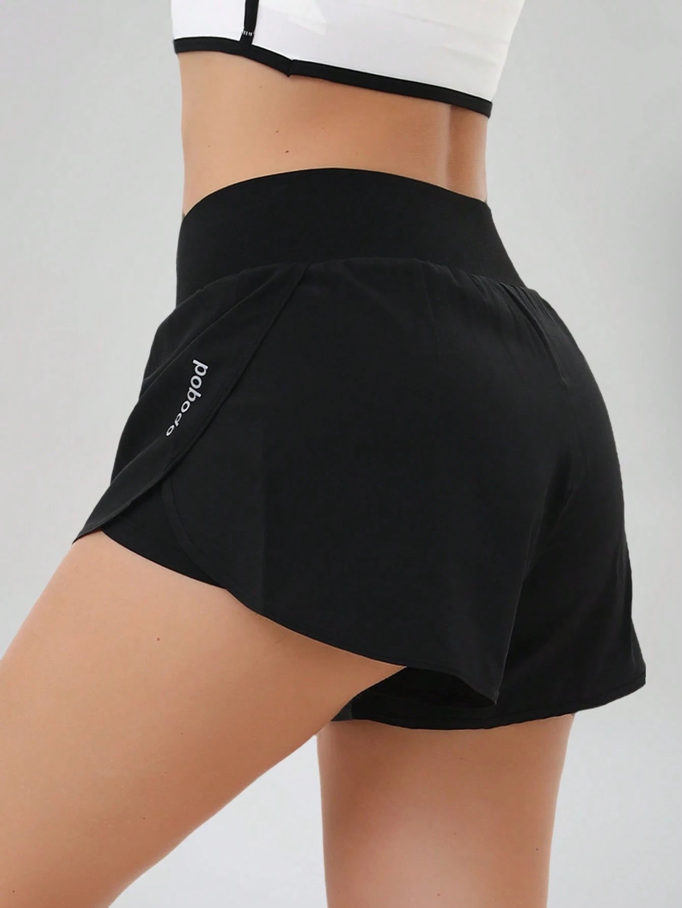 3-Pack Women's Crossover High-Waisted Running Shorts- High-Waisted Butt-Lifting Shorts For Quick-Drying Sports & Leisure, Yoga, And Fitness Training