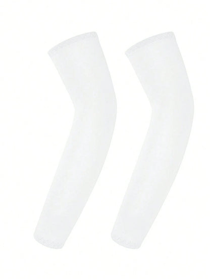 3 Pairs Kids' Summer Sun Protection Arm Sleeves, Suitable For Outdoor Sports, Breathable, Unisex, Students' Ice Silk UV Protectio, First Day Of School