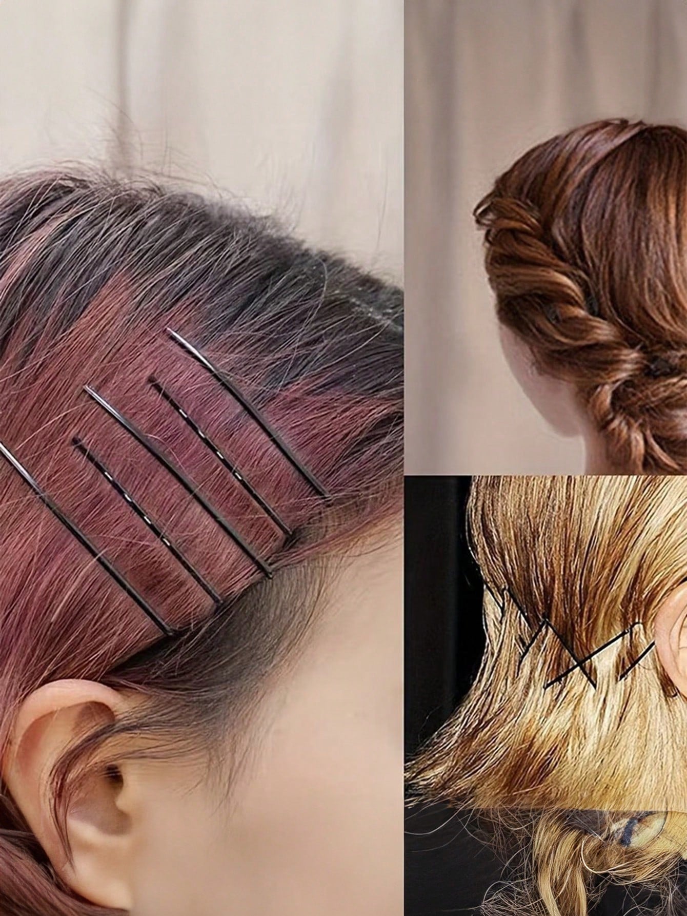 30/60PCS Black Hair Clips Set, For Women, Girls And Hair Salons